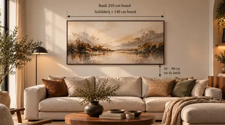 Welk formaat schilderij past boven je bank?